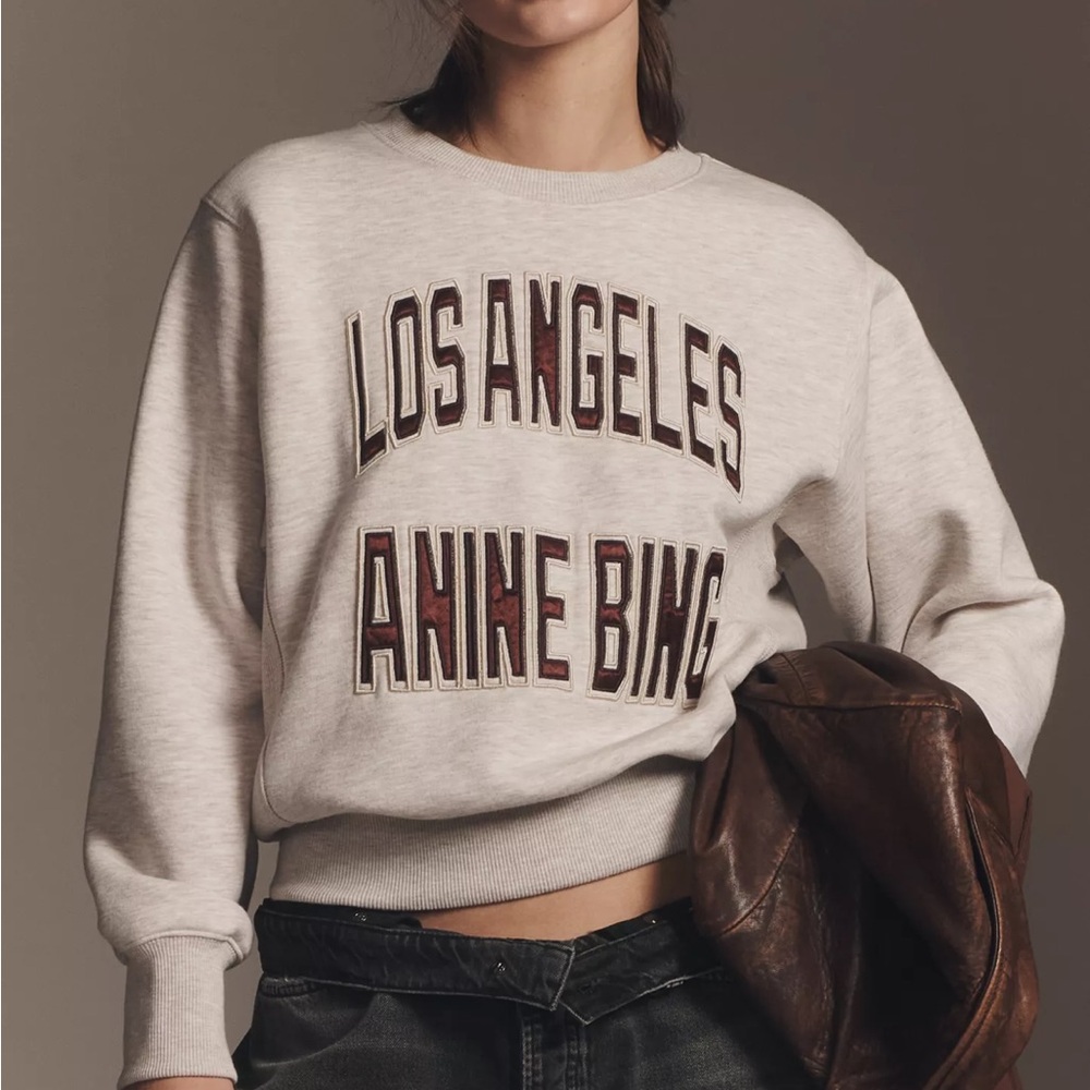 Anine Bing Harry Shrunken LA Sweatshirt